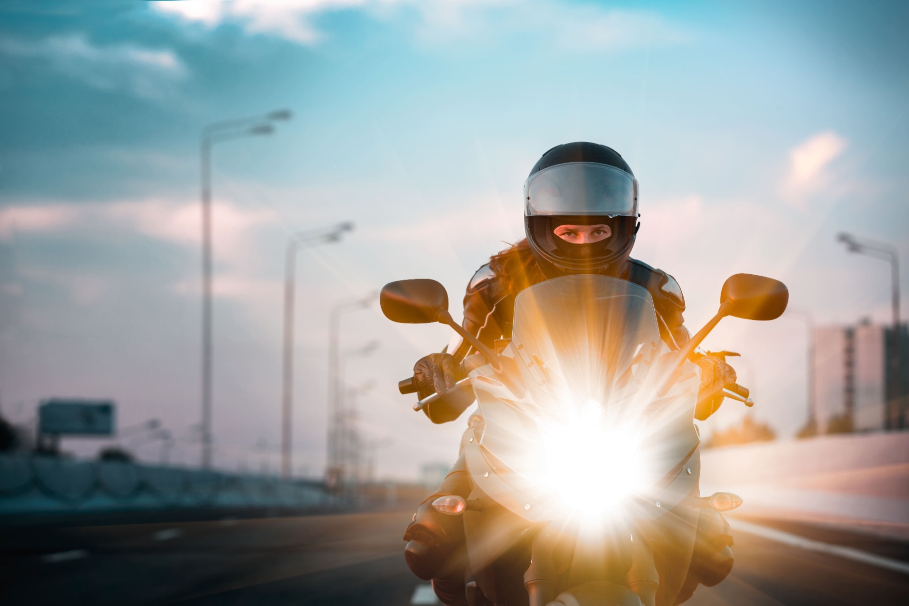 Moto sur les routes du département du Cher